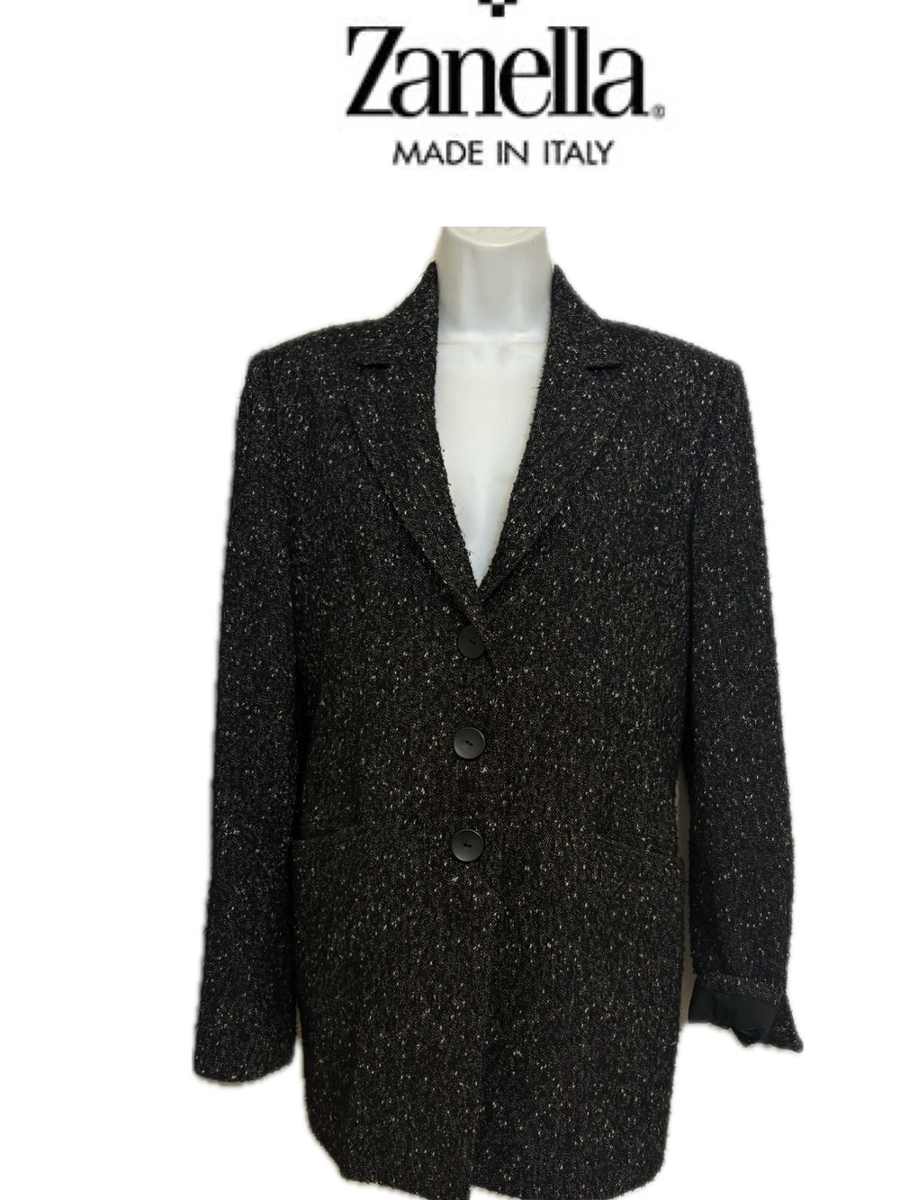 Zanella Black Tweed coat
